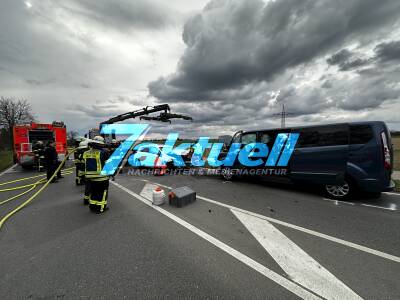 Frontalzusammenstoß auf B297 - Fünf Verletzte, darunter zwei Kinder
