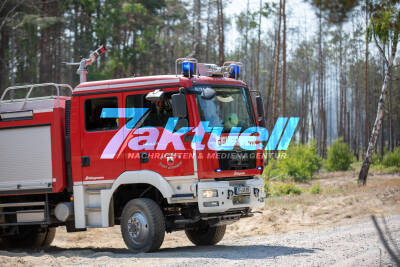 Waldbrand in Jüterbog breitet sich auf 150 Hektar aus - Beklemmende Bilder: verkohlter Waldboden, der noch qualmt
