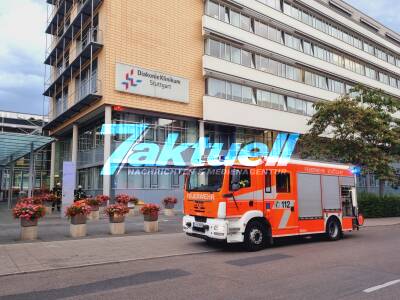 Großeinsatz der Feuerwehr am Diakonieklinikum nach Knall und Rauchentwicklung