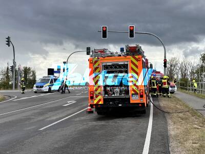Schwerer LKW-Unfall bei Dabergotz - Fahrzeug stürzt von Autobahnbrücke