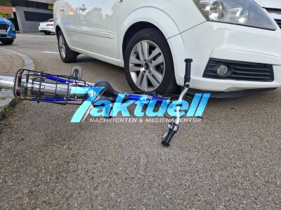 Verkehrsunfall zwischen PKW und Fahrrad - 8 Jähriger leicht verletzt 