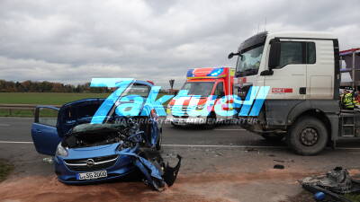 Erneut LKW-Unfall im Leipziger Südwesten - Mehrere Verletzte bei Crash auf B186