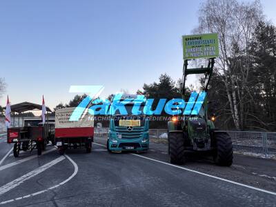 Bundesweiter Bauernprotest: Bauern blockieren in Landkreis Oberhavel alle Kreisverkehre und Autobahnzufahrten
