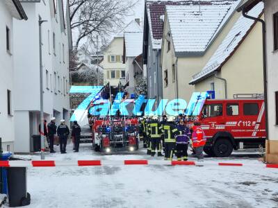 Tote Person nach Brand in Leingarten im Wohnhaus entdeckt - Ermittlungen laufen - offenbar ein Gebäude der Stadt Leingarten 