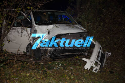 B10 - Betrunkener Transporter-Fahrer fliegt über Leitplanke