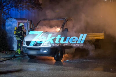 Sprinter in Flammen
