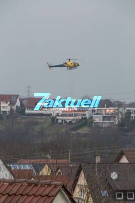 Baumfällarbeiten in schwierigem Gelände beim Stihl in Neustadt mit Hubschrauber