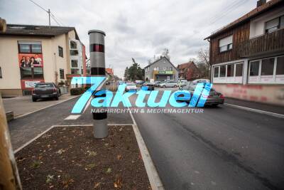 Bilder von den neuen Blitzersäulen in Waiblingen-Hegnach