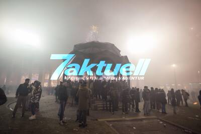Silvester in Stuttgart auf dem Schloßplatz