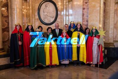Sternsingen im neuen Schloss Stuttgart mit Herrn Kretschmann
