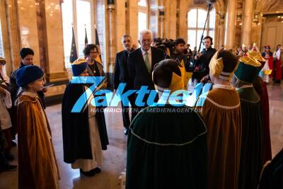 Sternsingen im neuen Schloss Stuttgart mit Herrn Kretschmann