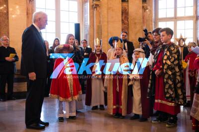Sternsingen im neuen Schloss Stuttgart mit Herrn Kretschmann