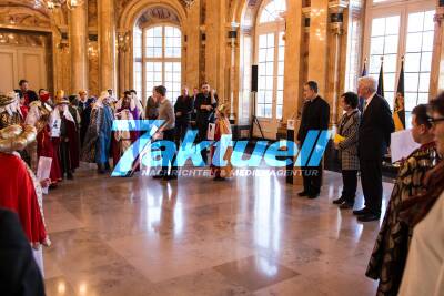 Sternsingen im neuen Schloss Stuttgart mit Herrn Kretschmann