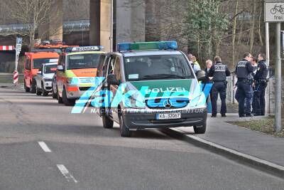 Erneut Polizeilage in KA-Wolfartsweier: Selber Verursacher wie am 9.3. - diesmal Androhung einer Explosion