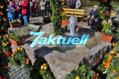 Eine der ersten im Rems Murr Kreis - Osterbrunneneinweihung in Althütte