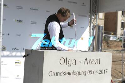 Grundsteinlegung des Olga-Areals mit OB Fritz Kuhn