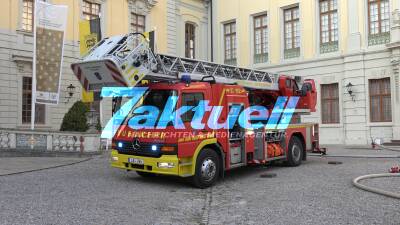 GROßÜBUNG: Vollbrand im Schloss Ludwigsburg, Feuerwehr probt Ernstfall