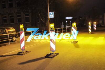 In Urbach bewegt sich die Erde - Wittumstraße teilweise abgesenkt, Feuerwehr Polizei und Bauhof im Einsatz
