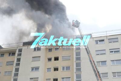Brand auf Hochhausdach in Bad Cannstatt - Gasflaschen explodiert