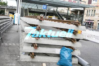 Bad Cannstatt - Beginn der Sanierungsarbeiten an der Haltestelle Wilhelmsplatz