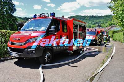 Zimmerbrand in Krehwinkel - Erster Einsatz für die neuen TSF-W der Feuerwehr Rudersberg