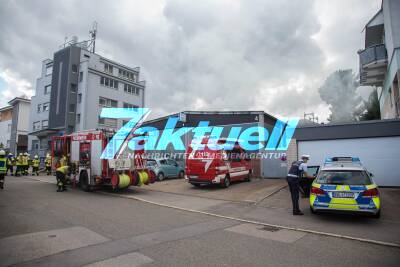 Brand eines Firmengebäudes in Fellbach
