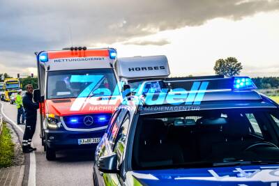 Auffahrunfall auf der B35 bei Karlsdorf - Fahrer wird verletzt - Stau im Feierabendverkehr