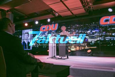 Wahlkampf Endspurt der CDU in Stuttgart - Bundesverteidigungsministerin Dr. Ursula von der Leyen zu Gast in Stuttgart