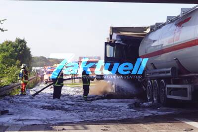 Walldorf / BAB 6: LKW-Auffahrunfall - Explosionsgefahr durch Braunkohlestaub - Vollsperrung in beiden Richtungen bis zum frühen Abend