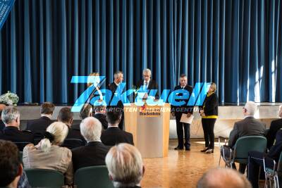 Amtswechsel beim Polizeipräsidium Heilbronn: Hartmut Grasmück verabschiedet sich, Hans Becker wird als neuer Polizeipräsident begrüßt