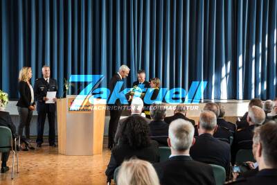Amtswechsel beim Polizeipräsidium Heilbronn: Hartmut Grasmück verabschiedet sich, Hans Becker wird als neuer Polizeipräsident begrüßt