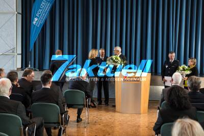 Amtswechsel beim Polizeipräsidium Heilbronn: Hartmut Grasmück verabschiedet sich, Hans Becker wird als neuer Polizeipräsident begrüßt
