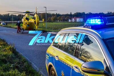 Schwerer Motorradunfall: Kradfahrer fliegt über PKW und wird schwerverletzt mit Rettungshubschrauber in Klinik geflogen