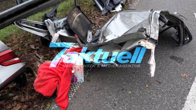 Baum fällt auf vorbeifahrenden PKW, Stamm schlägt im Fahrerbereich ein, 2 Frauen tödlich verletzt