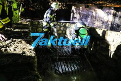 Bad Überkingen Hochwasserstufe 2 Tendenz steigend Feuerwehr im Dauereinsatz