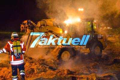Scheunenvollbrand in Oberderdingen: Bereits die 4. Brandstiftung in kurzer Zeit - Feuerwehr verhindert Katastrophe - Stundenlange Löscharbeiten
