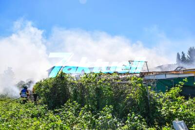 Grossbrand zerstört Schaustellerbetrieb - Kinderkarussell, Wohncontainer und Fahrgeschäften in Vollbrand - Stundenlange Löscharbeiten