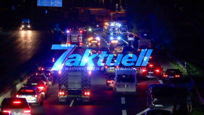 Verkehrsunfall mit mehreren Fahrzeugen auf der A42 bei Castrop