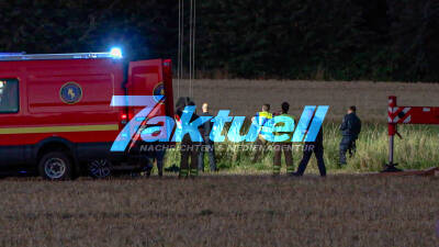 Pferd in Bach gefallen - (Mit Oton) Feuerwehr unterstützt mit Feuerwehr-Kran, Drehleiter und Höhenrettung