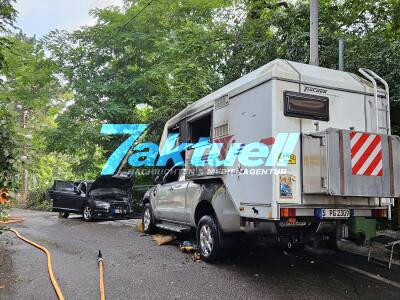 Viermal Brandstiftung an Fahrzeugen? - Feuer in der Alfdorfer Straße - PKW und Wohnmobil ausgebrannt - Update: Brandstifter gefasst - Videomaterial