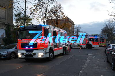 Brand in Ruine in Leipzig