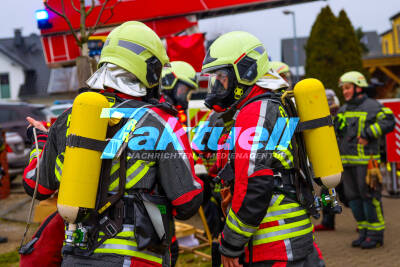 Großeinsatz der Feuerwehr Brand in Wohnhaus