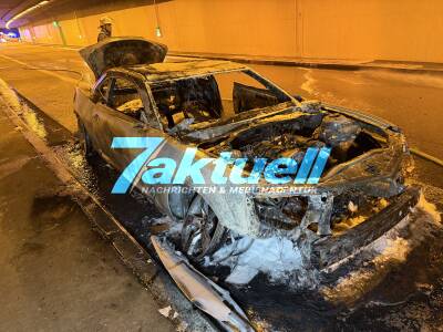 B14: Fahrzeugbrand im Kappelbergtunnel - Beide Fahrtrichtungen voll gesperrt - Löscharbeiten im Tunnel