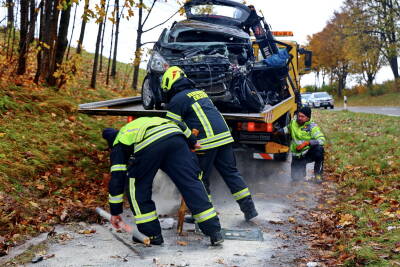 Horrorunfall: Der Lenker hatte keine Chance.

Um...